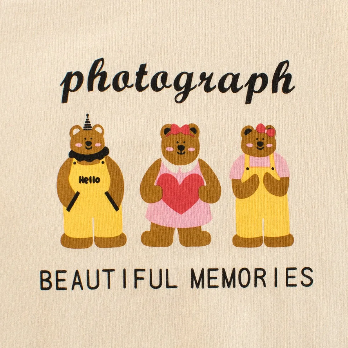 Toddler/Kid Beautiful Memories Bears Print Long Sleeve Shirt