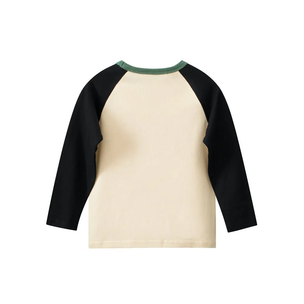 Toddler/Kid Boy Sunlight Baseball Tee Design Long Sleeve Shirt