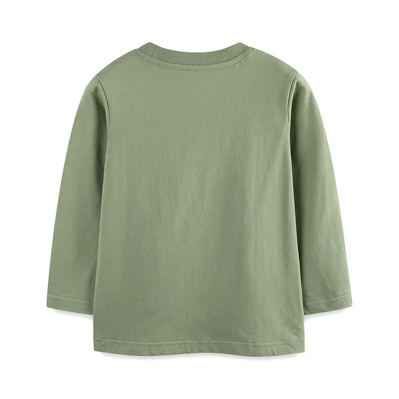 Toddler/Kid Boy's Long Sleeve Top Predators Print Design T-shirt