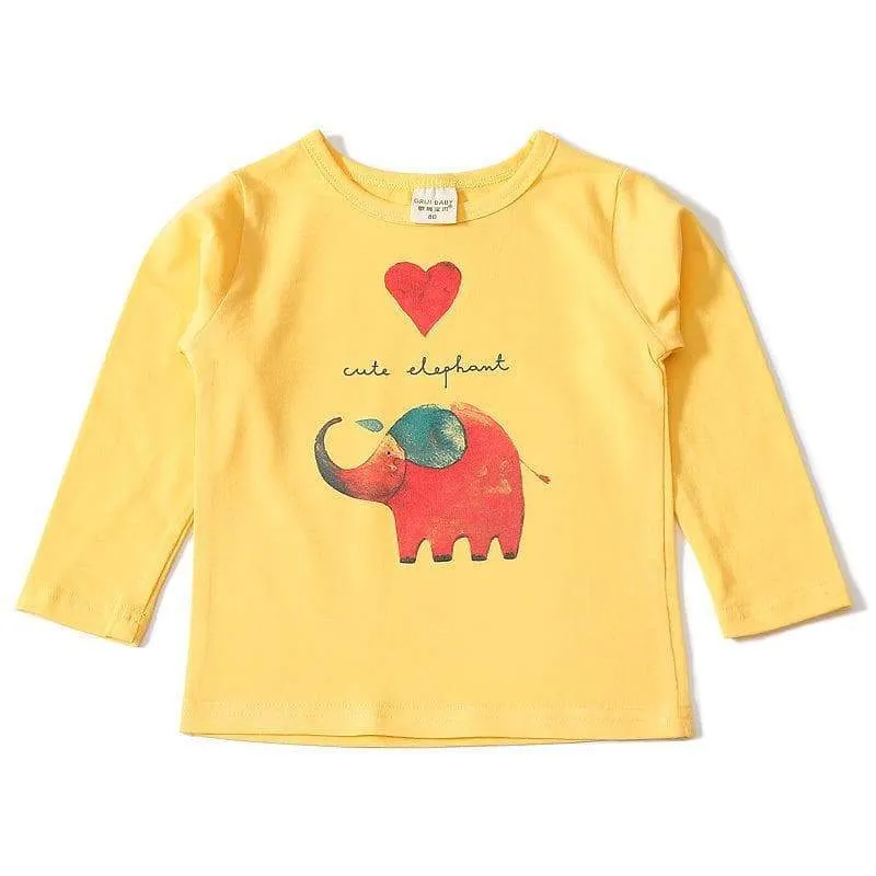 Toddler/Kid Girl's Animal Prints Long Sleeve Shirt (3 designs)