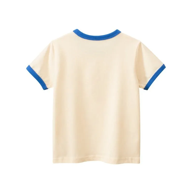 Toddler/Kid Girl's Short Sleeve Happy Sunflower Print Design T-Shirt