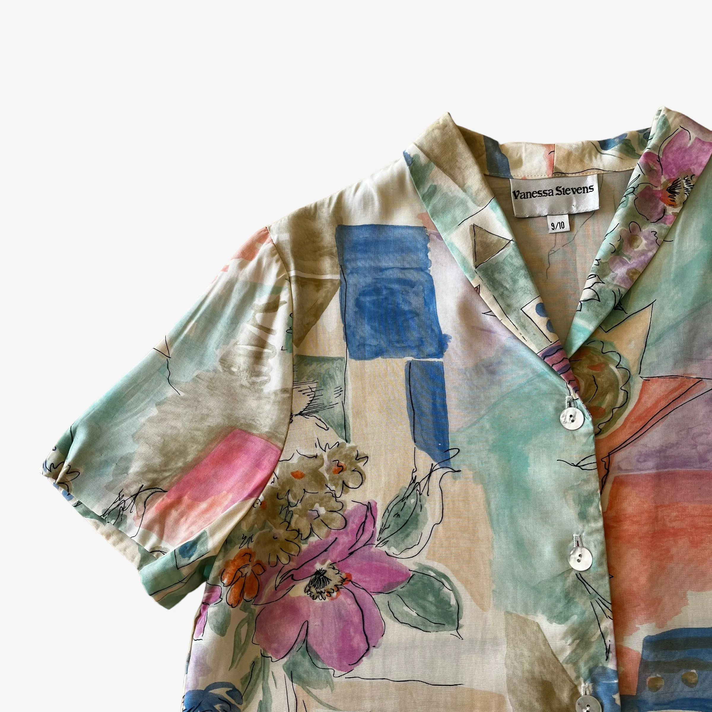 Vanessa Stevens Abstract Floral Print Shirt (Womenswear)