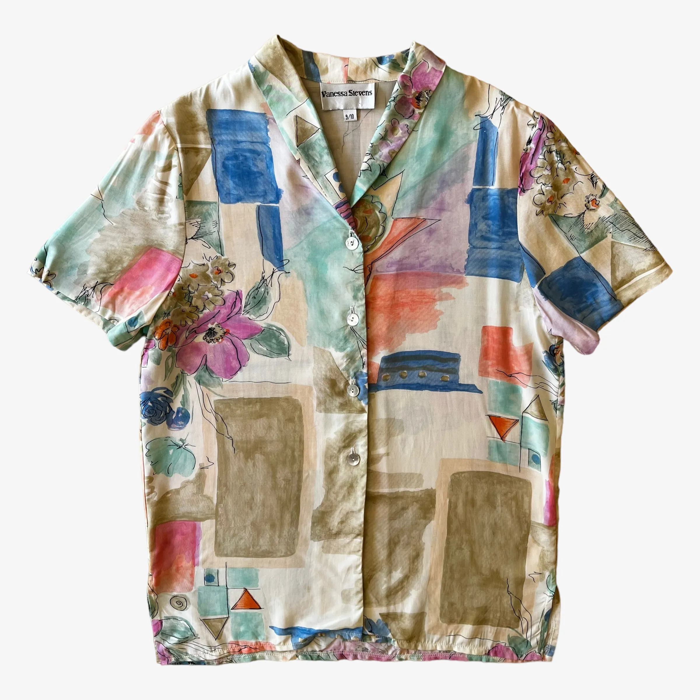 Vanessa Stevens Abstract Floral Print Shirt (Womenswear)