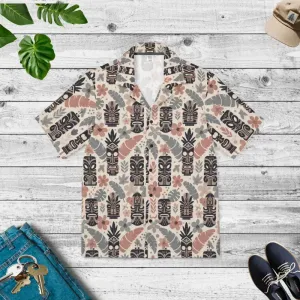 Vibrant Tiki Patterns Hawaiian Camp Shirt