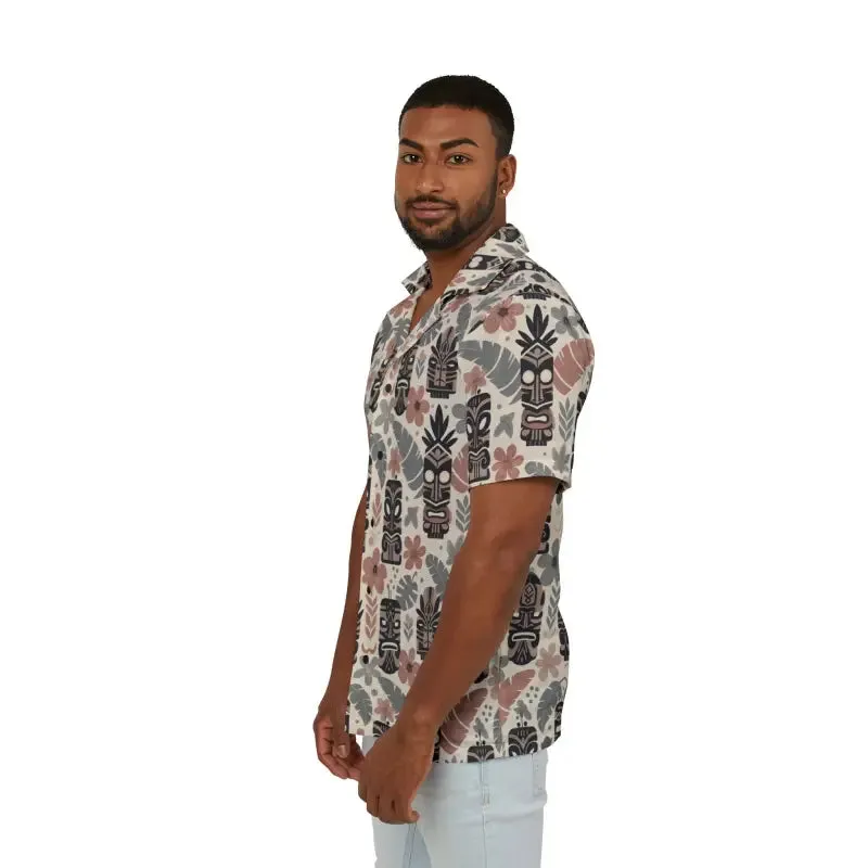 Vibrant Tiki Patterns Hawaiian Camp Shirt