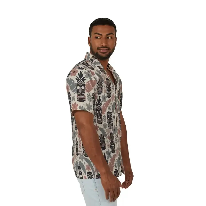 Vibrant Tiki Patterns Hawaiian Camp Shirt