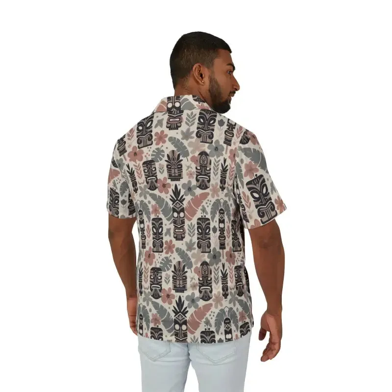Vibrant Tiki Patterns Hawaiian Camp Shirt