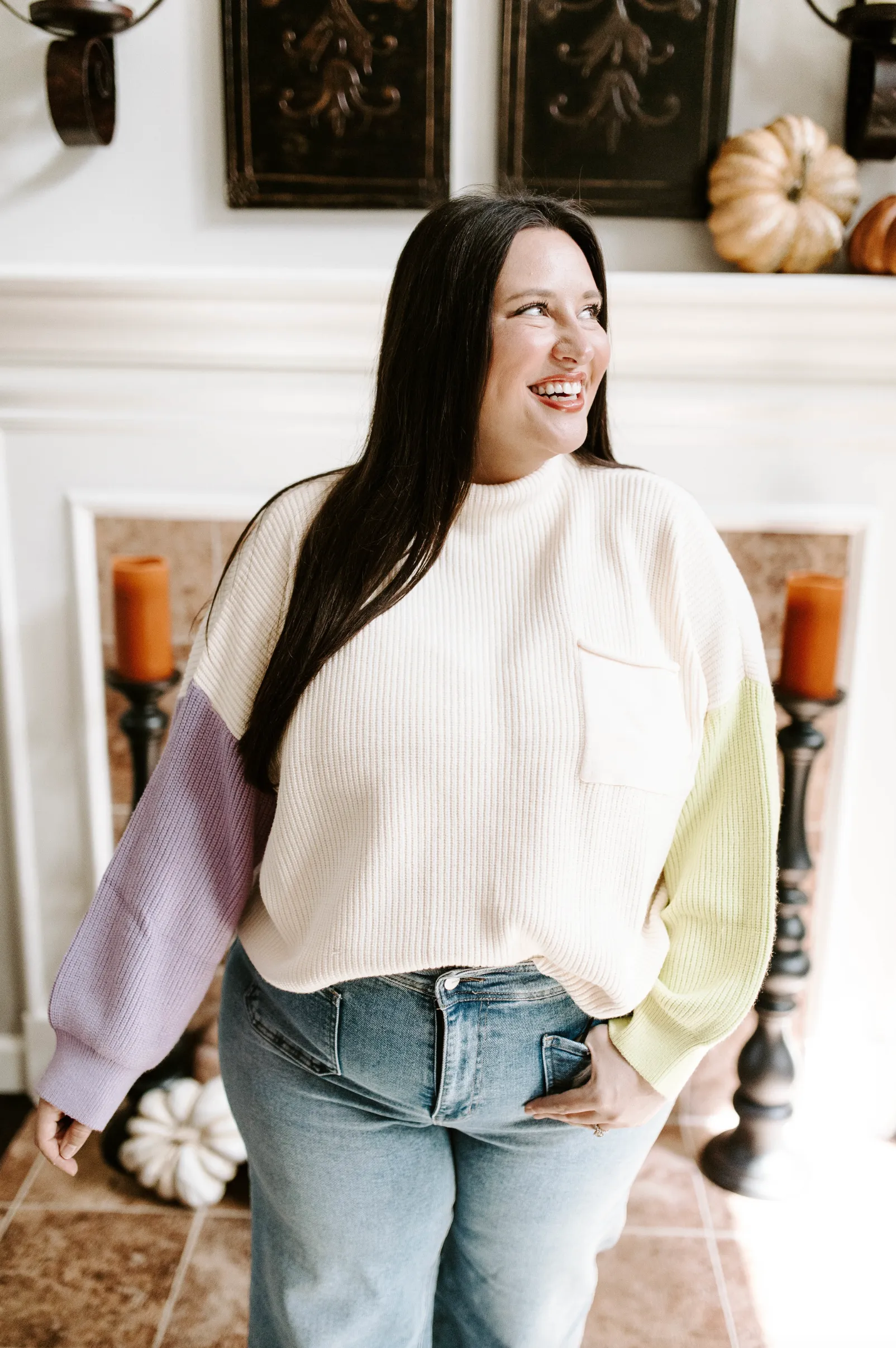 Vibrant Vibe Color Block Sweater