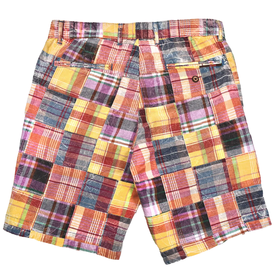 Vintage 1946 Patch Madras Short<br>Auburn<br>Flat Front<br>Modern Fit