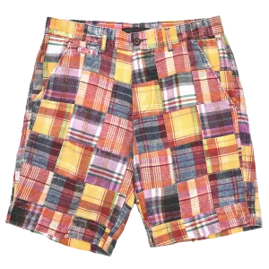 Vintage 1946 Patch Madras Short<br>Auburn<br>Flat Front<br>Modern Fit