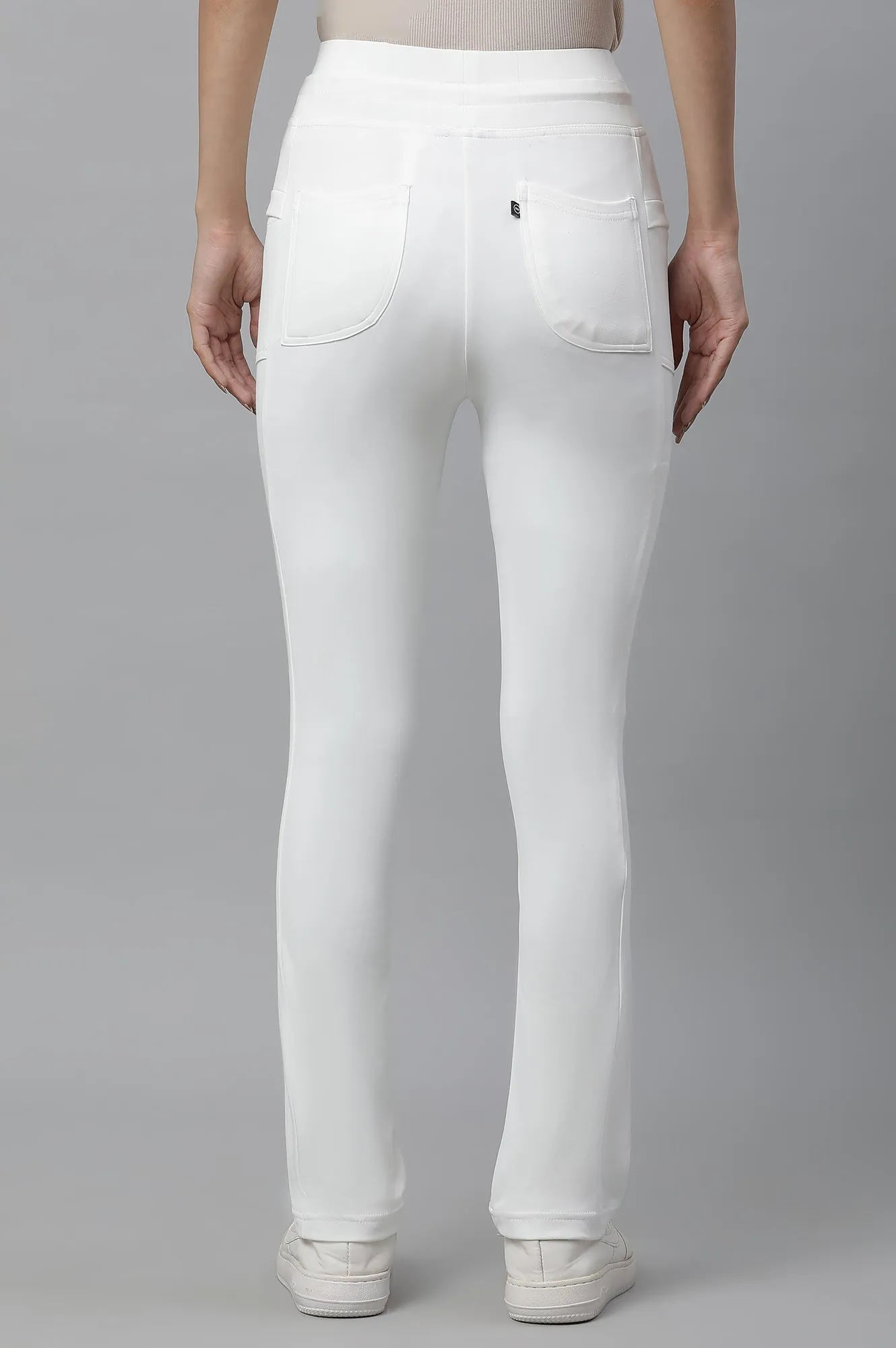 White Athleisure Style Pants