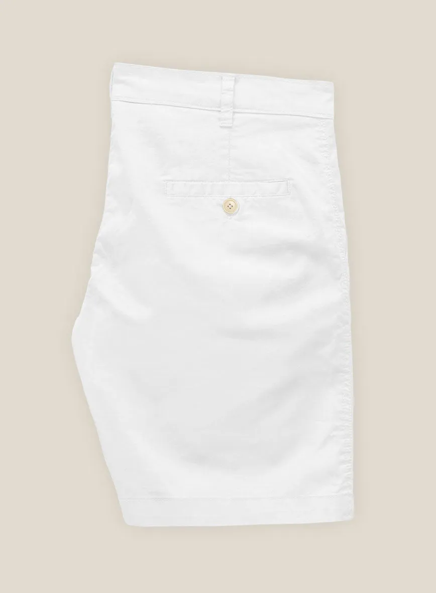 White Stretch Chino Shorts