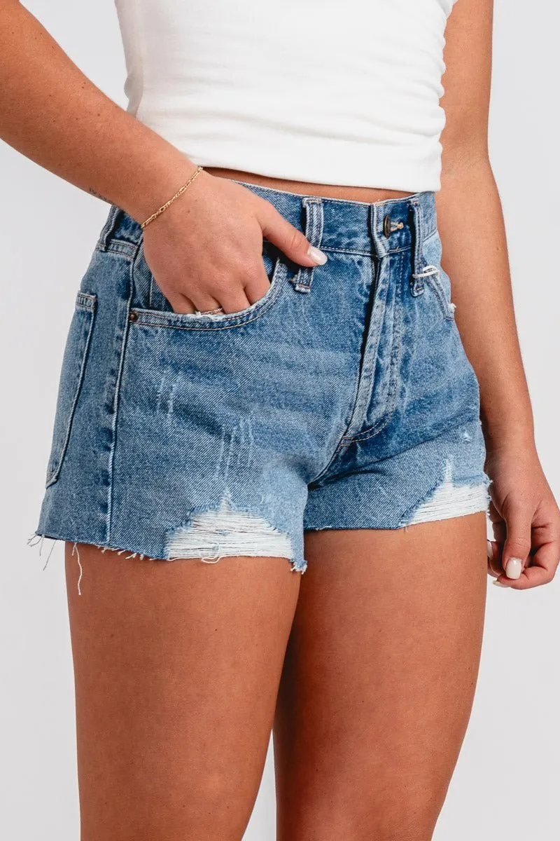 Z Supply classic high rise shorts vintage indigo