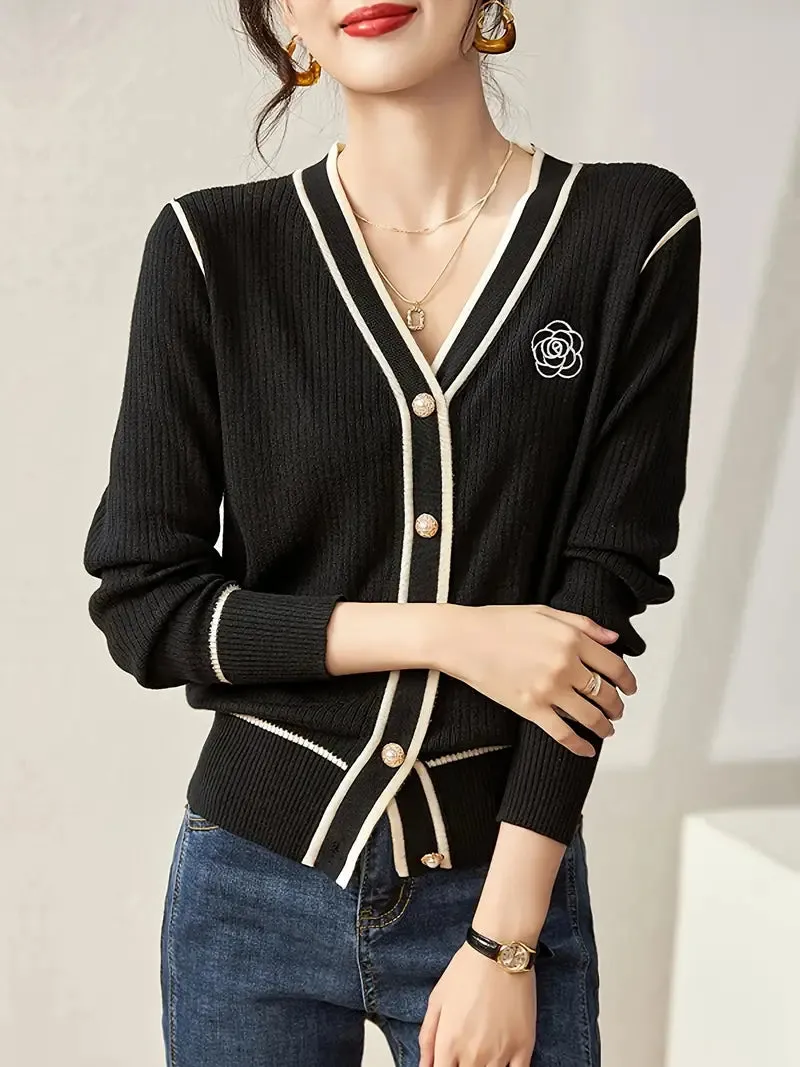 Zelia Vest | Casual V-hals Knopen Vest